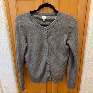 Grey Sweater with Button Up Front Size Small